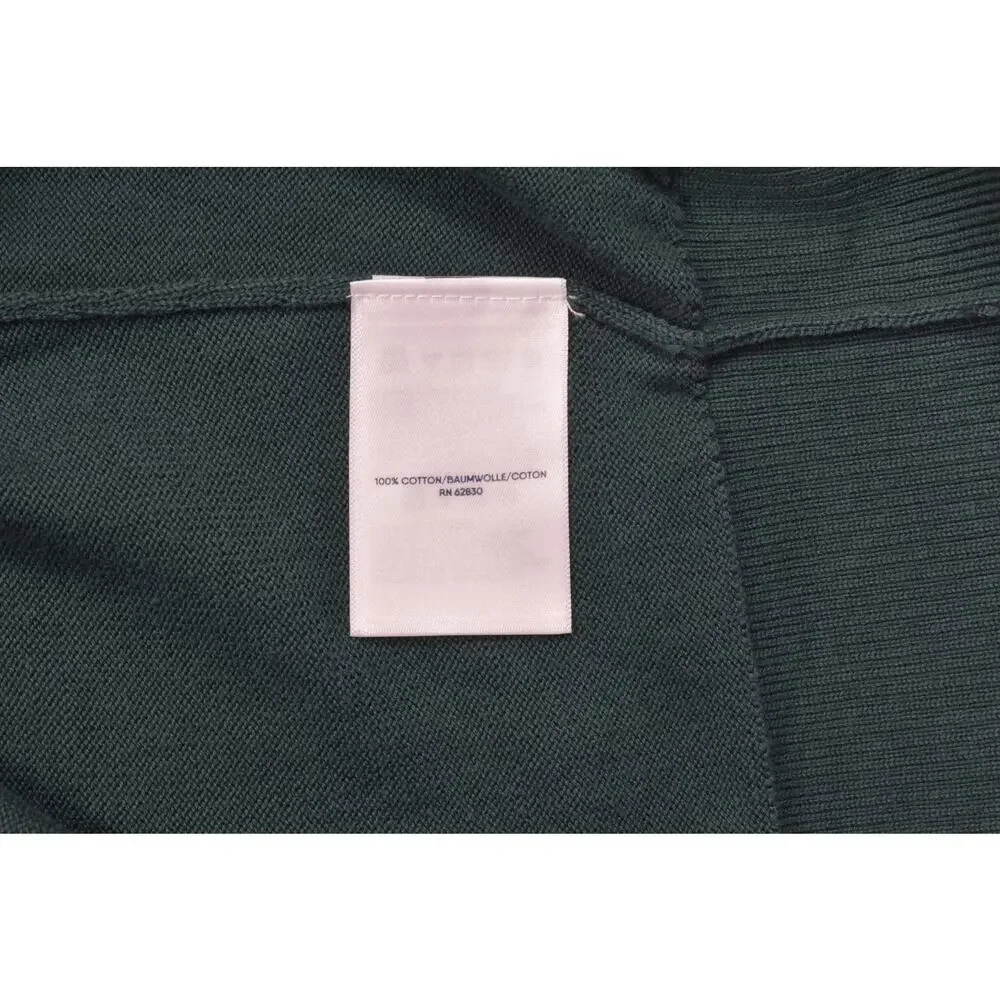 Lands' End Men 4XL/T Dark Green 100% Supima Cotton Crewneck Raglan Sweater Tall